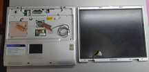 Samsung P28. Разборка. Шлейф крышка корпус матрица тачпад