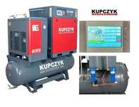 Kompresor Śrubowy 7,5KW 970L/min Zbiornik 500L Osuszacz Filtry Kupczyk