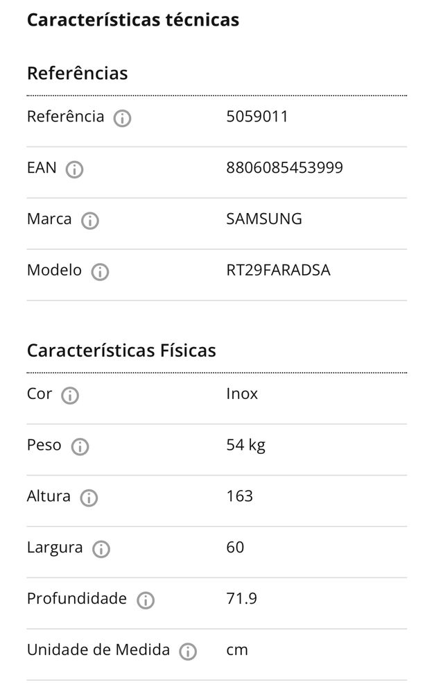 Frigorifico Samsung
