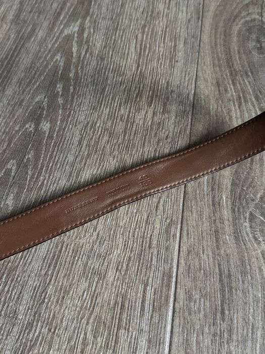 Ремінь burberrу nova check canvas and leather