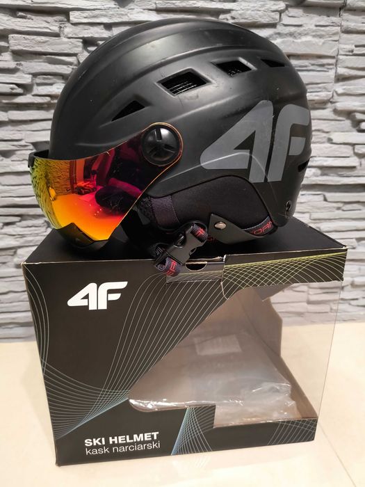 Kask narciarski 4F rozmiar S (51 - 53cm) zintegrowane gogle