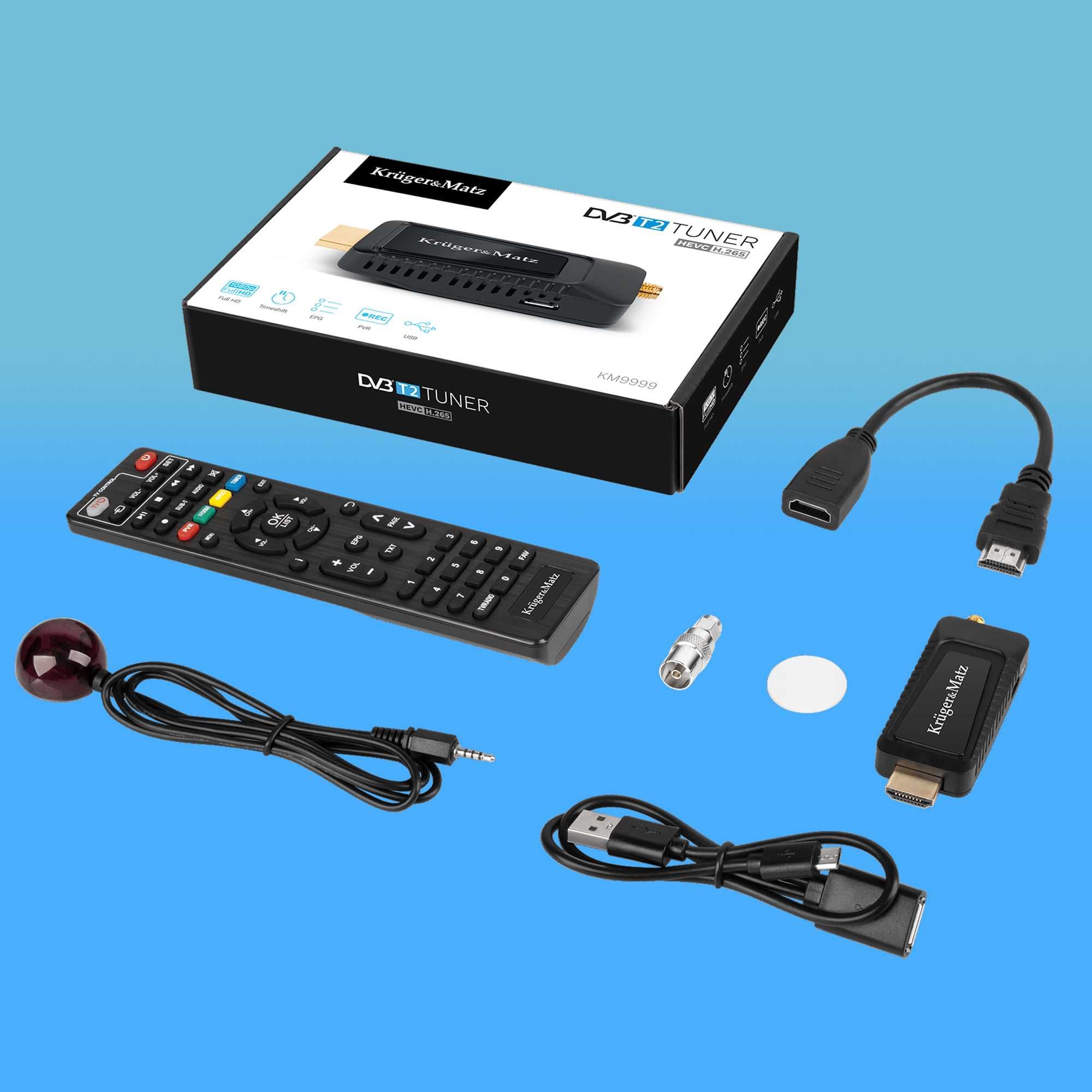 Tuner dekoder DVB-T2 HEVC H.265 mini na HDMI