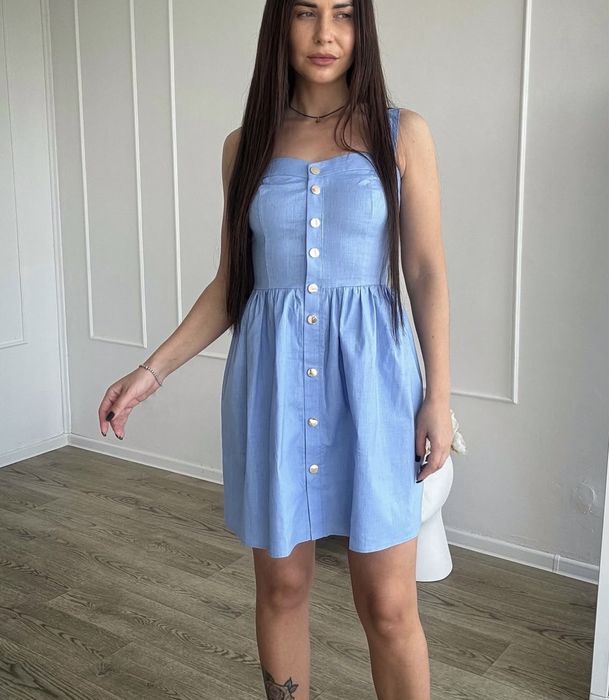 Сарафан льняной летний літній льняний сарафан лен платье летнее