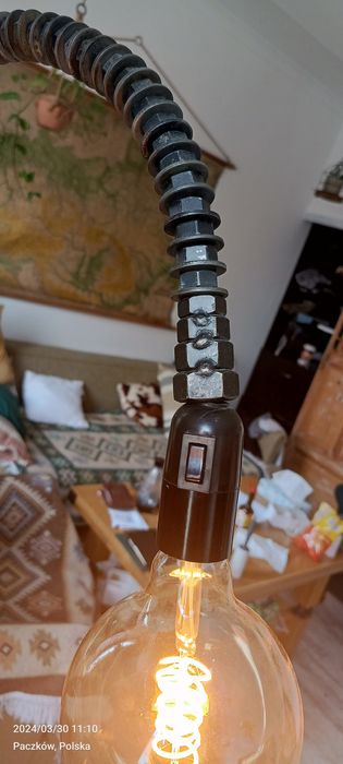 Lampa stojąca metalowa industrial