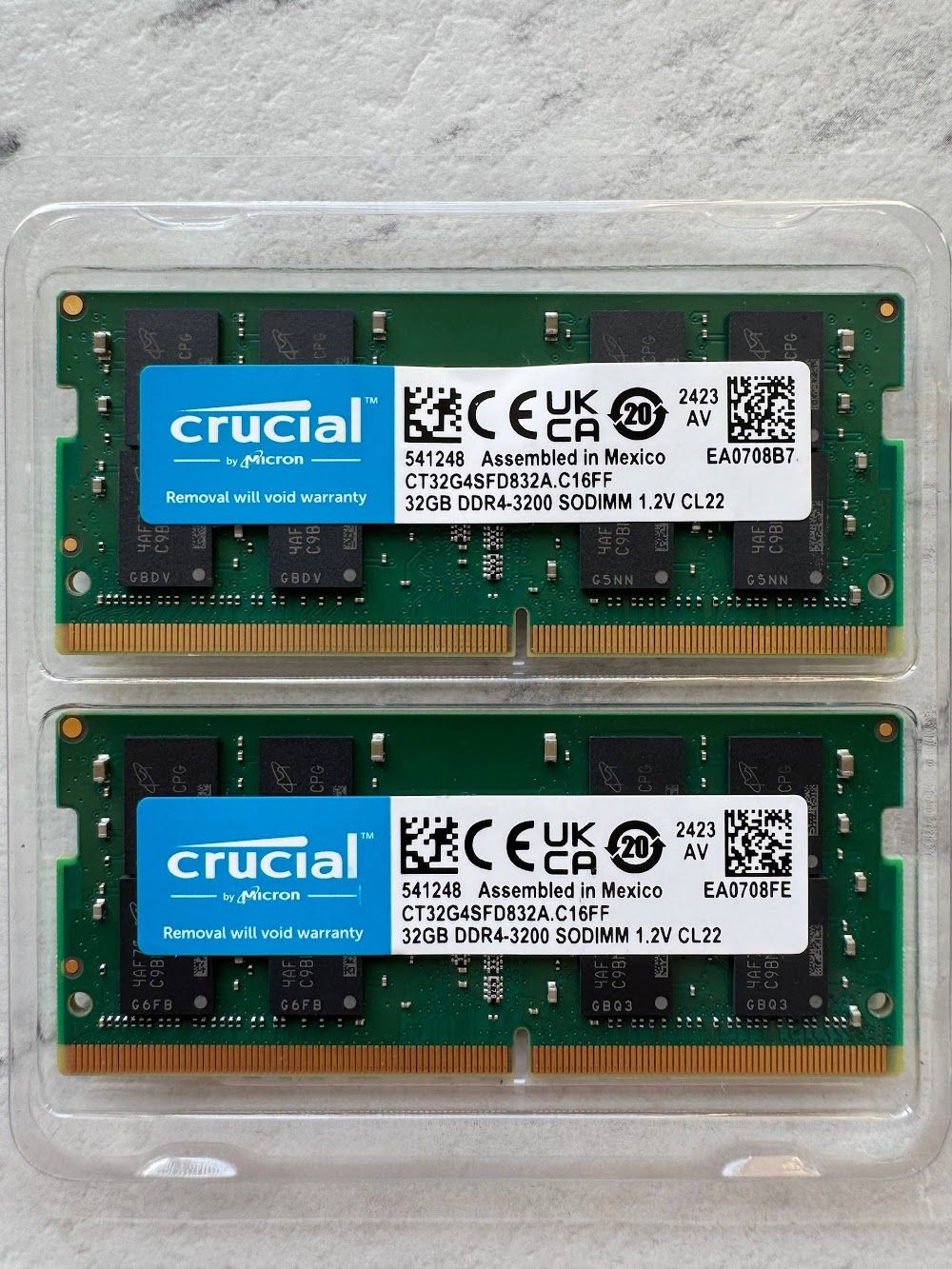 Оперативна памʼять Crucial DDR4 SODIMM 64GB 3200MHz (CT2K32G4SFD832A)