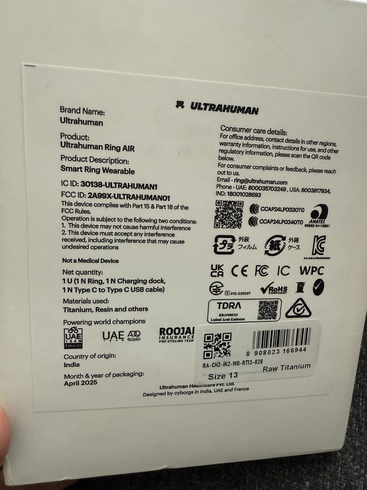 Ultrahuman Ring Air -Nowy
