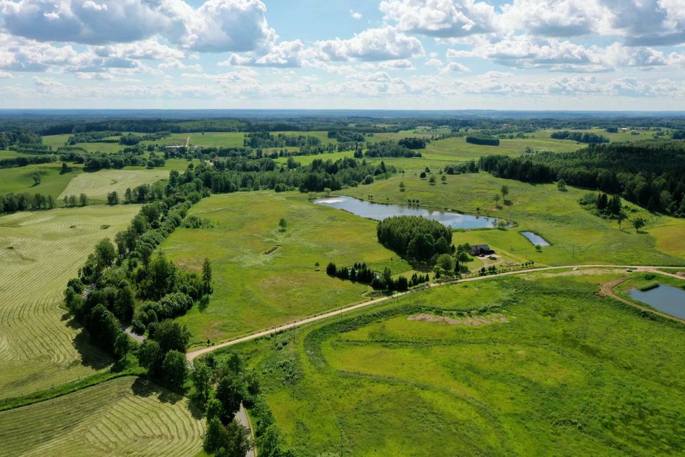 Siedlisko na Mazurach Garbatych 20 ha posiadłość ze stawem
