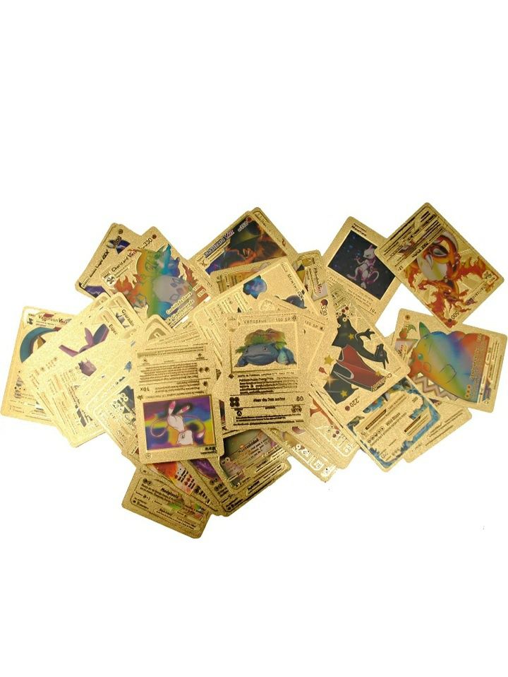 55 Cartas Pokemon Gold Raras