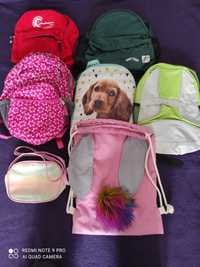 Sprzedam plecaczki, torby, torebkę i plecak szkolny