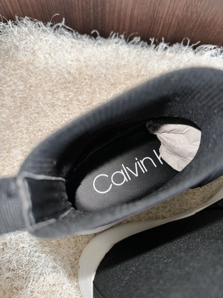 Calvin Klein oryginalne sneakersy czarne lekkie casual minimal klasa40