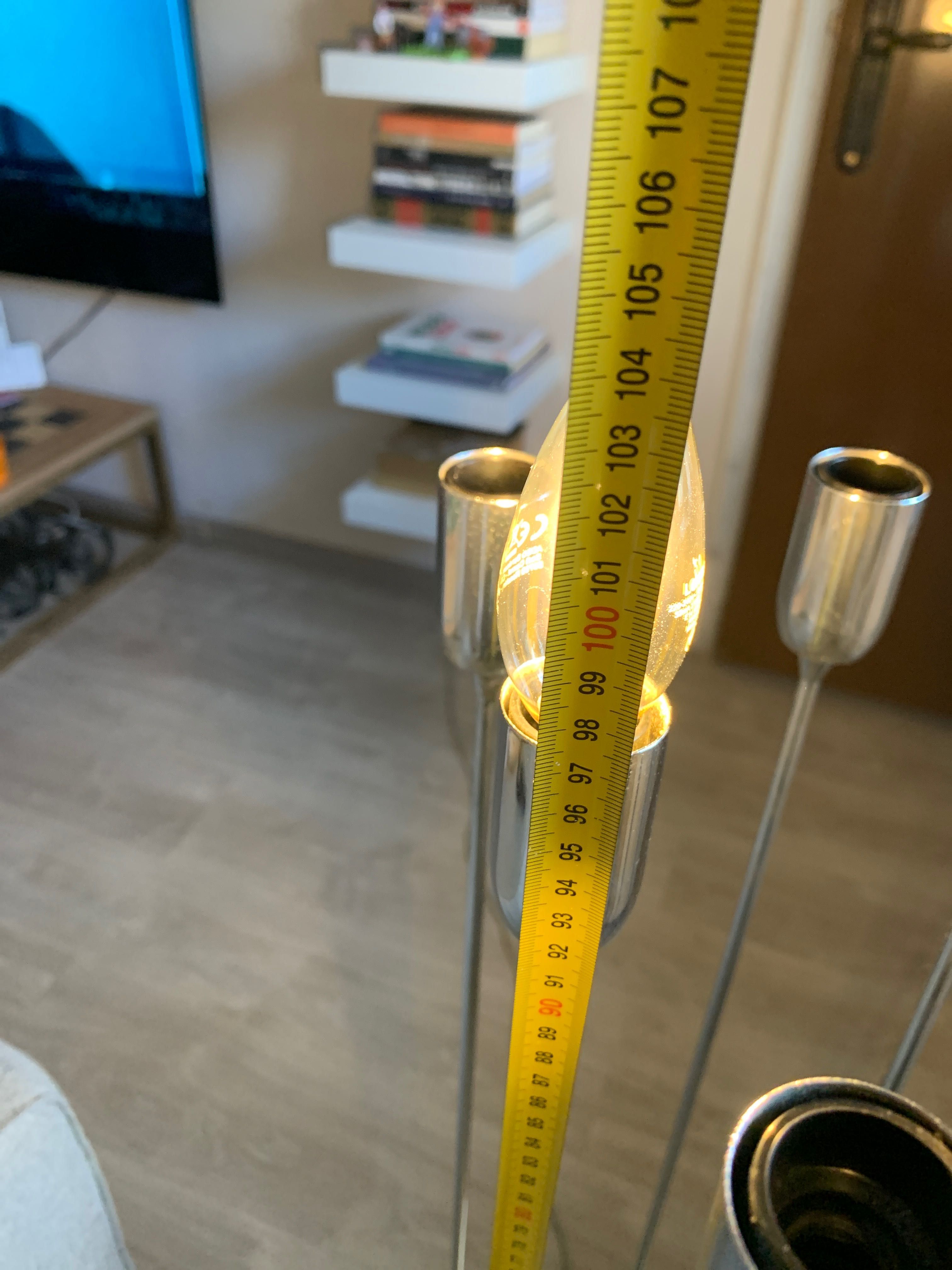 Candeeiro tecto inox