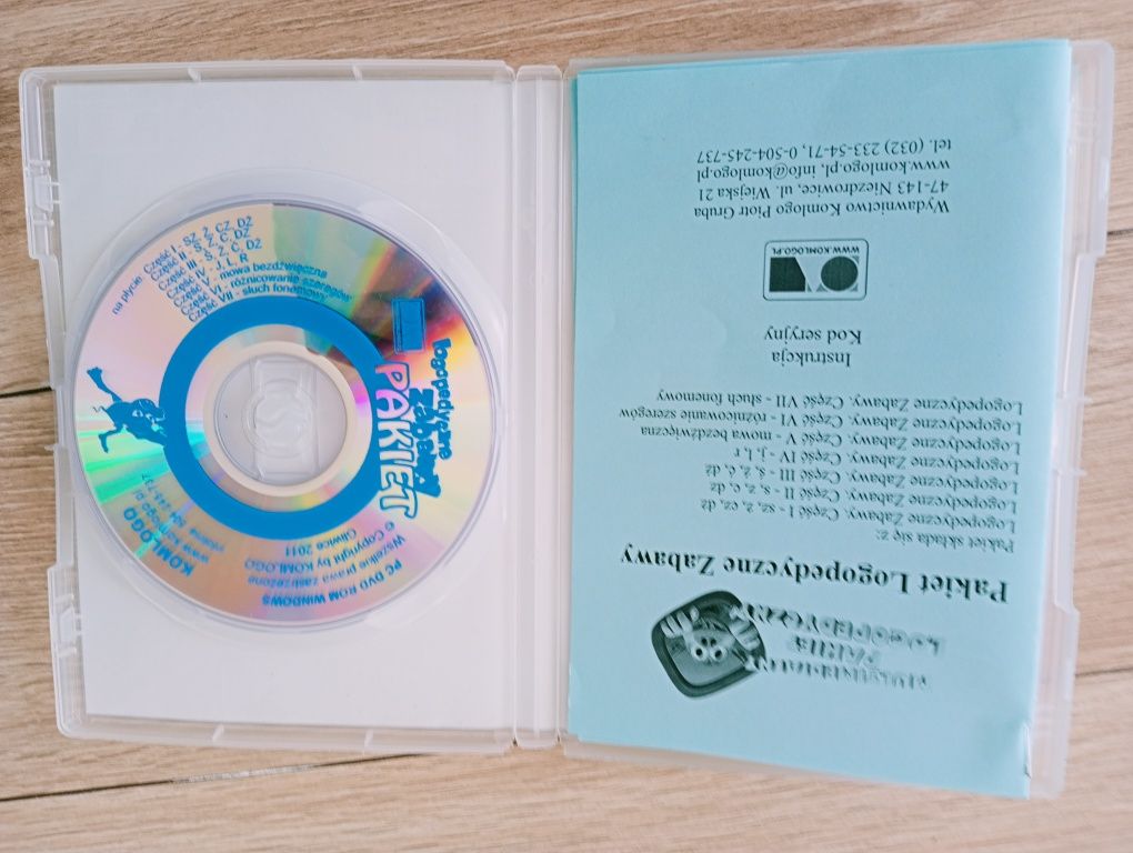 Pakiet logopedyczne zabawy płyta CD