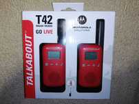 Krótkofalówki walkie- talkie zestaw, motorola t-42, nowe