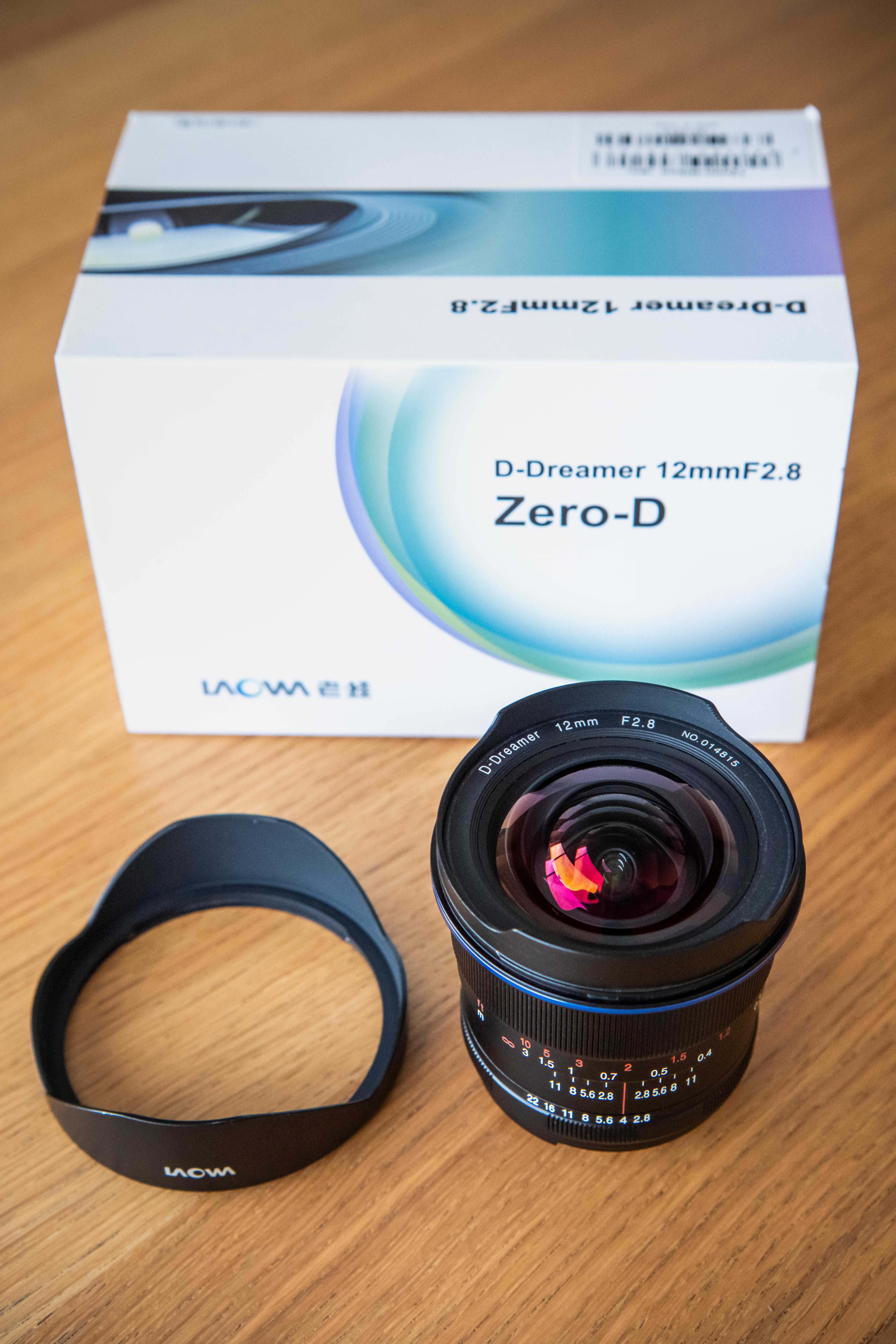 Objectiva Laowa 12mm f2.8 Zero- D + Conversor Shift Nikon F para Fuji