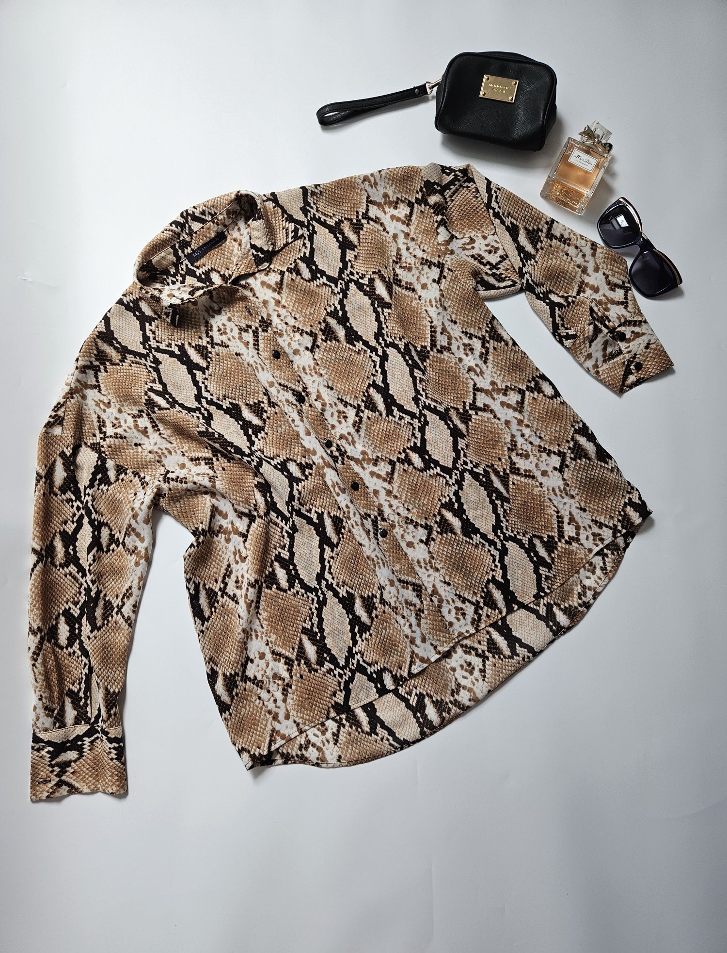 Koszula damska print snake M&S Collection 38 M virall lato koszula
