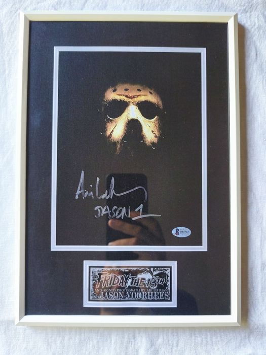 Moldura Filme Friday The 13th - The 1st Jason com Autógrafo (A4)