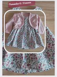 Vestido + Bolero P/ Menina / Bebé - 6 / 9 Meses - 24 horas