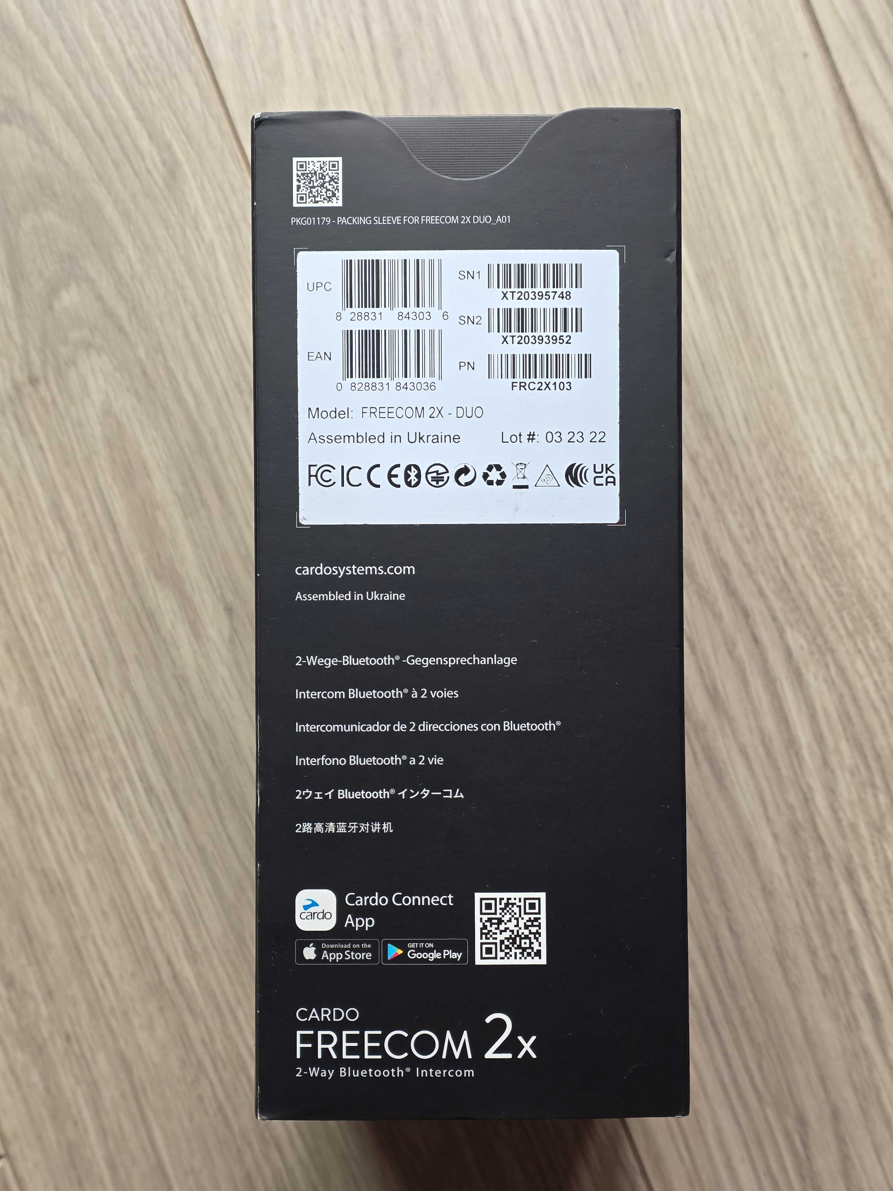Cardo Freecom 2X Bluetooth Intercom - Duo