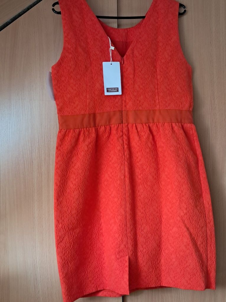 Sukienka mini pomarańczowa r.38"Comptoir des Cotonniers"nowa.