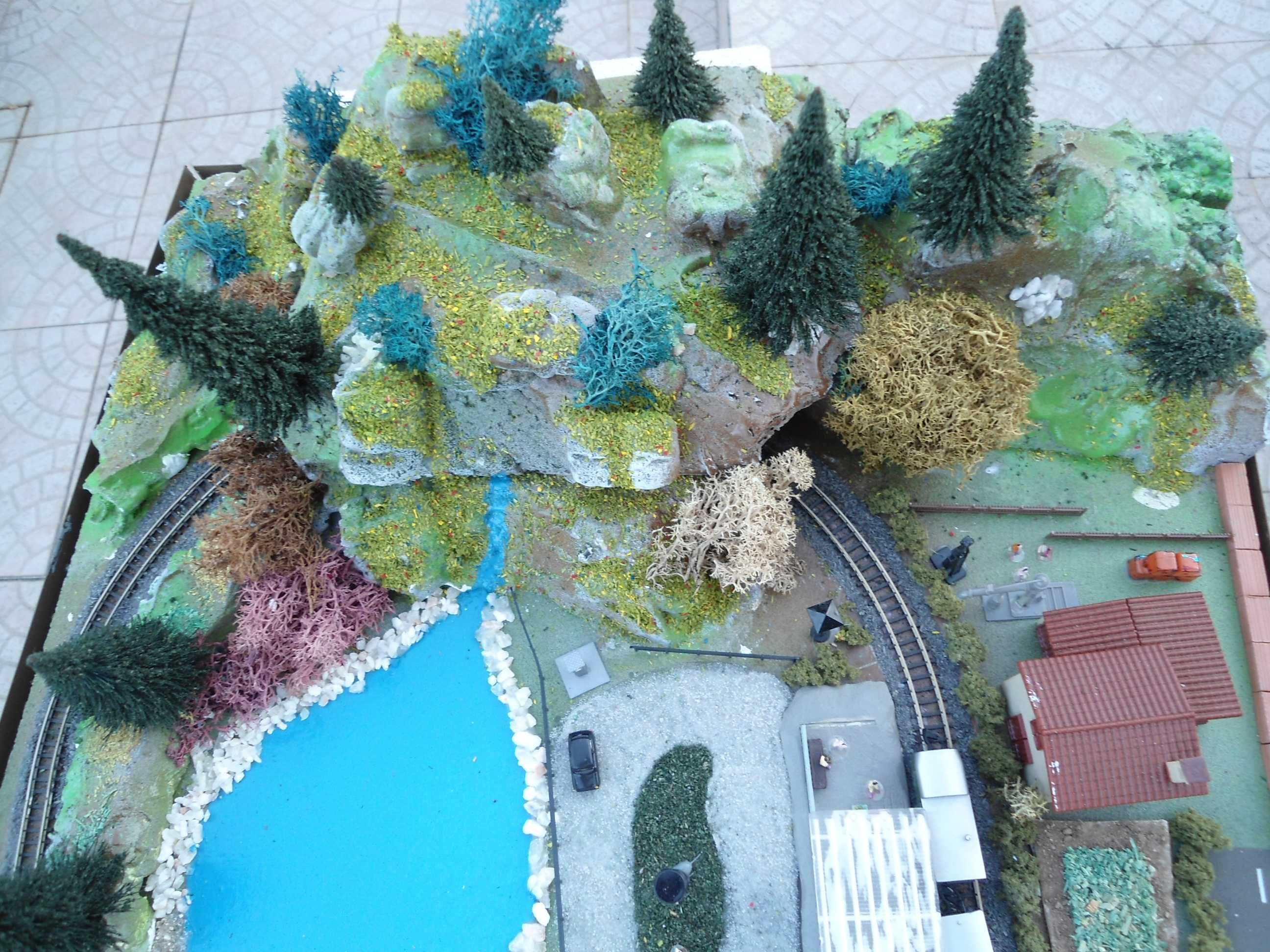 1:220 Maqueta completa escala Z Comboio miniatura