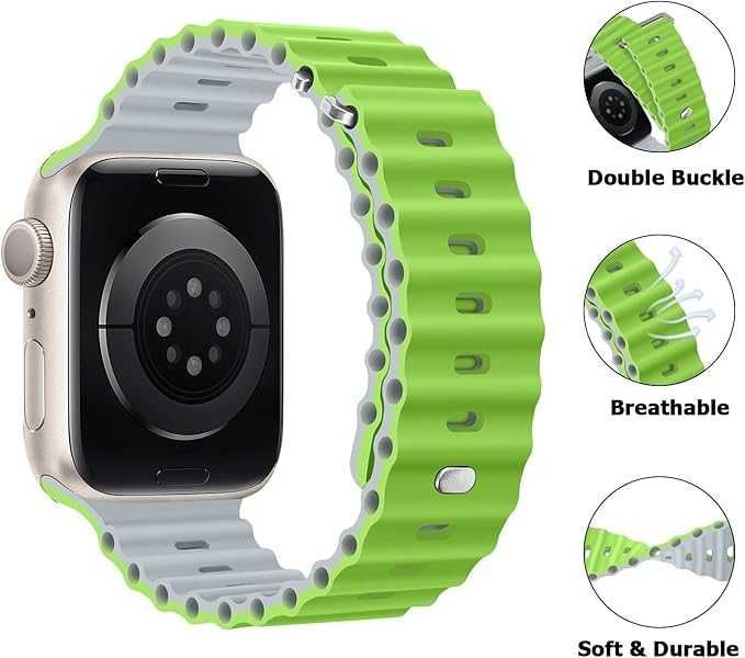 Anlinser Silikonowy sportowy pasek  do zegarka Apple Watch 41 mm