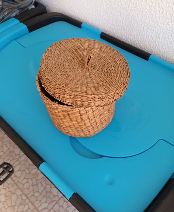 Cesto palhinha 15cm diâmetro