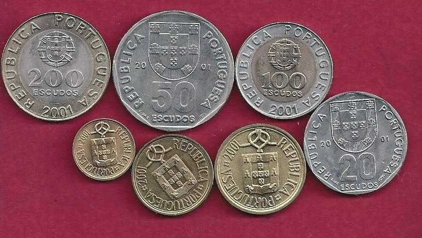 COLEÇÃO  dos   Ultimos  Escudos   Ano  2001