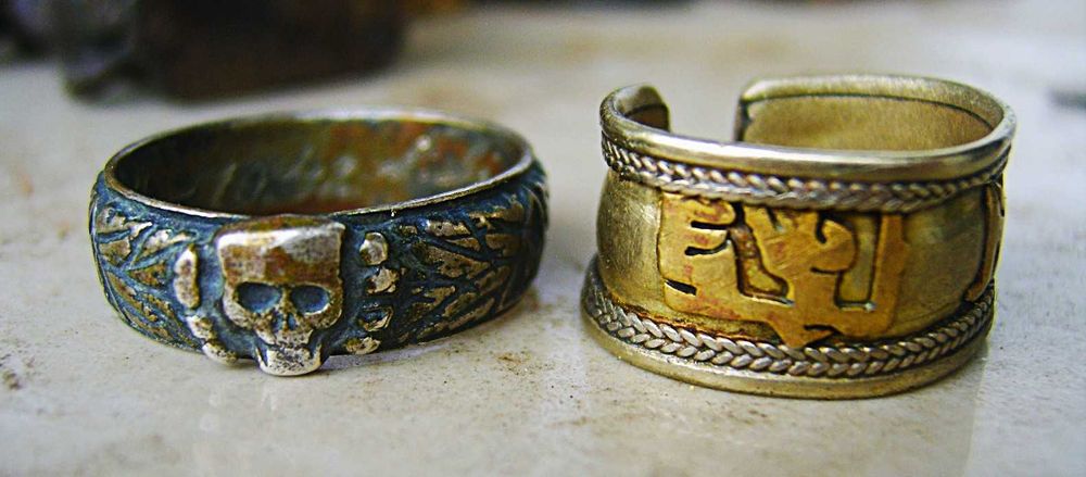 Sygnety Oficera Waffen SS 1942 r Himmler Dedykacja z Tybetu