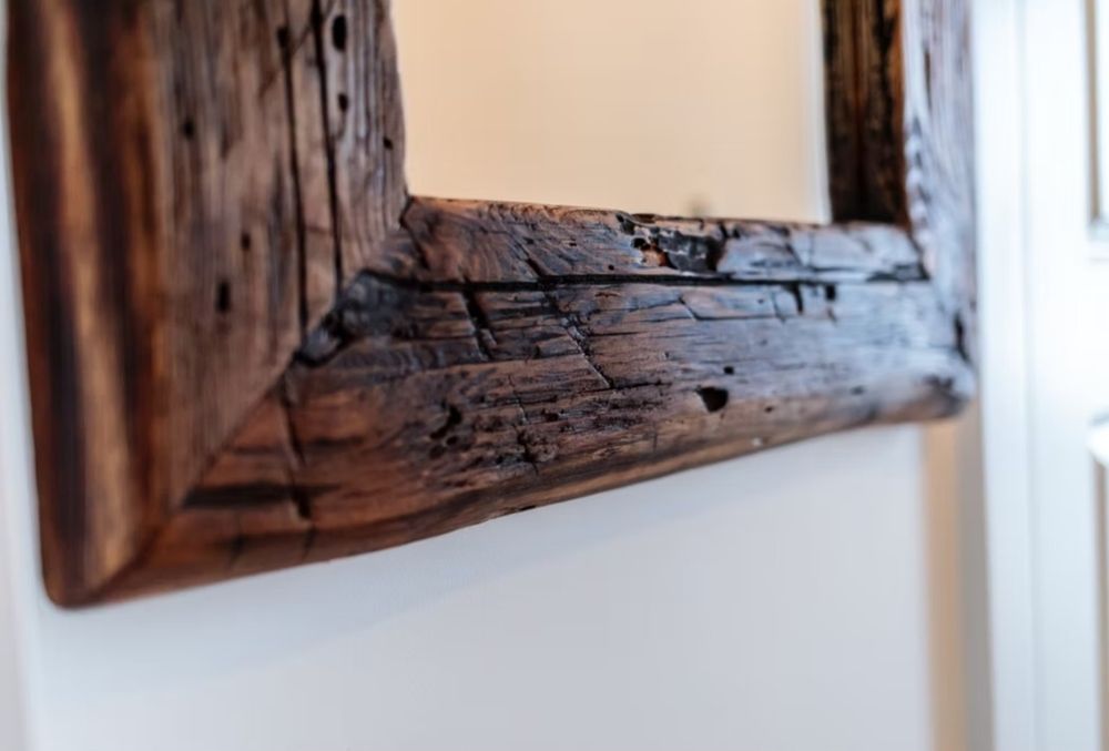 Lustro z starego drewna
