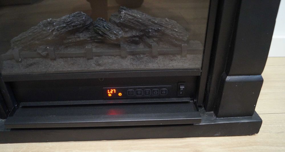 Ekologiczny Ścienny Kominek Elektryczny 3D Efekt Płomienia Led + pilot