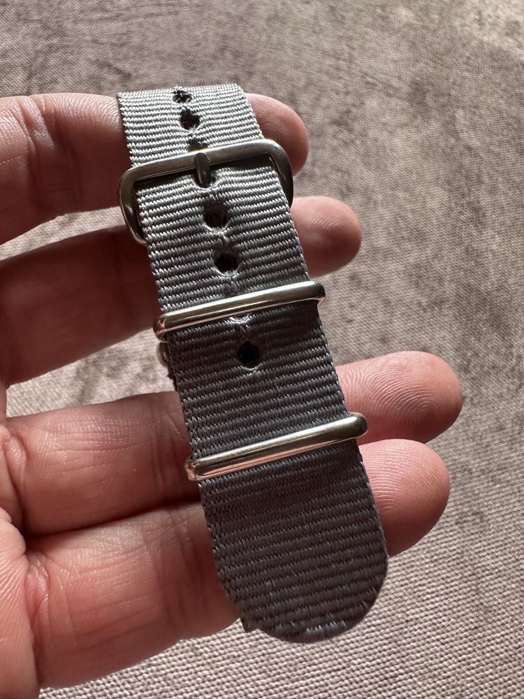 Pasek nato 22mm nowy  szary seiko bulova casio citizen