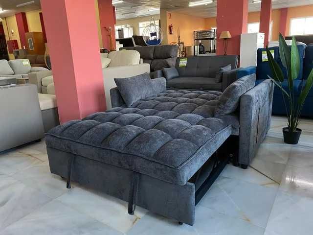 Sofá cama cinza novo + entrega gratis!