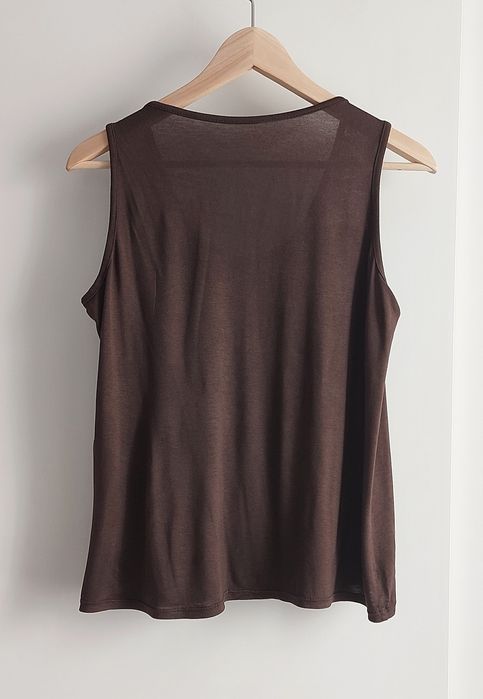 Set dwóch bluzek Unisono S taupe brąz serca