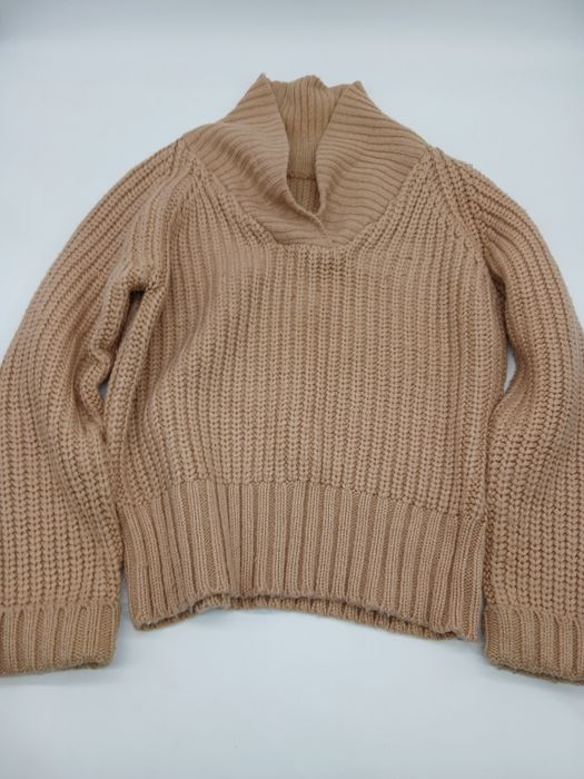 Camisola lã senhora vintage beje S