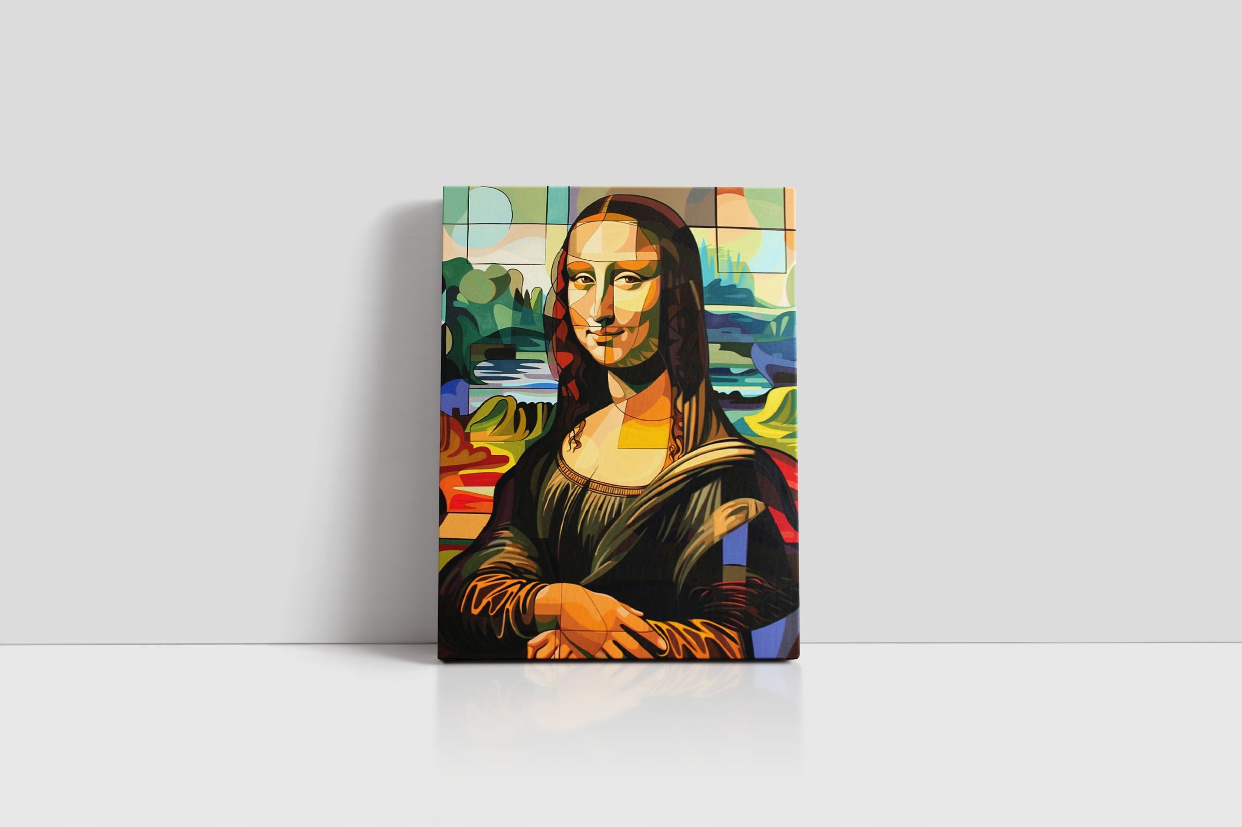 Obraz na płótnie Mona Lisa w Stylu Picassa do domu pokoju salonu 45x60
