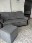 Komplet kanap kanapa z funkcją spania + pufa, sofa, sofy, pojemnik