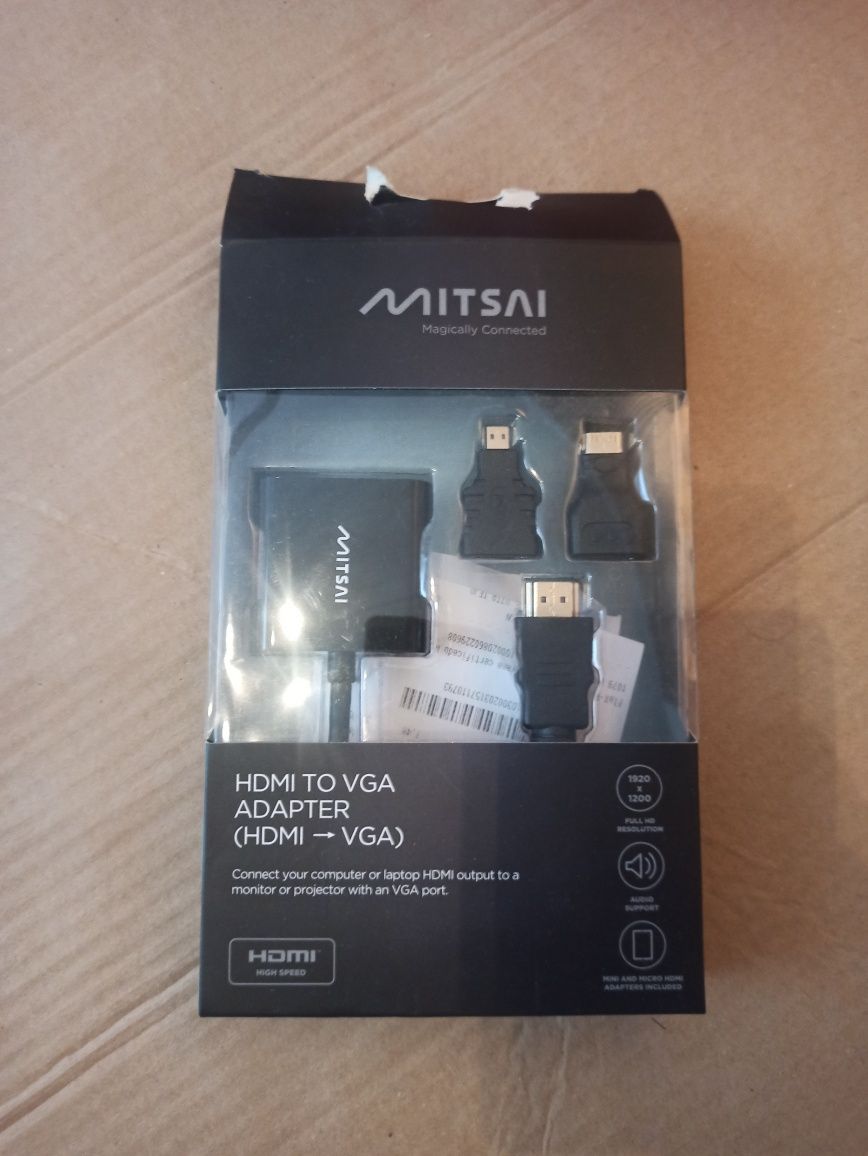 Adaptador HDMI para VGA Mitsai  novo