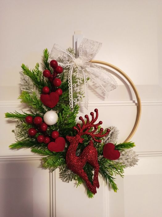 Wianek wieniec świąteczny bożonarodzeniowy 29 cm