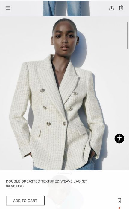 Твідовий піджак жакет zara