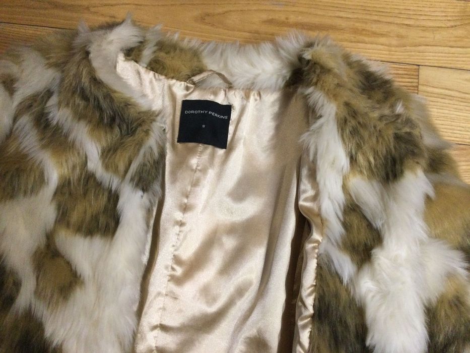 Futerko eko sztuczne miś płaszcz kurtka DOROTHY PERKINS