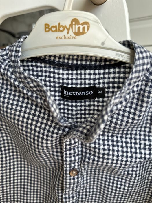 Набір для хлопчика 9 міс — сорочка Inextenso + джинси M&S, як нові