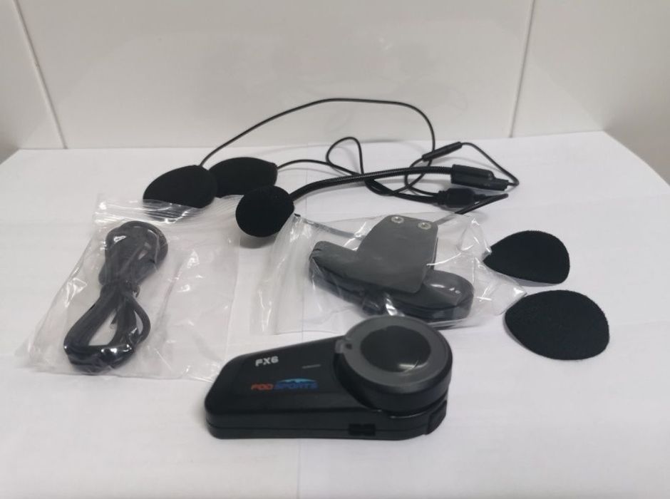 Auricular / intercomunicador Bluetooth p/capacete conferência 6 motos