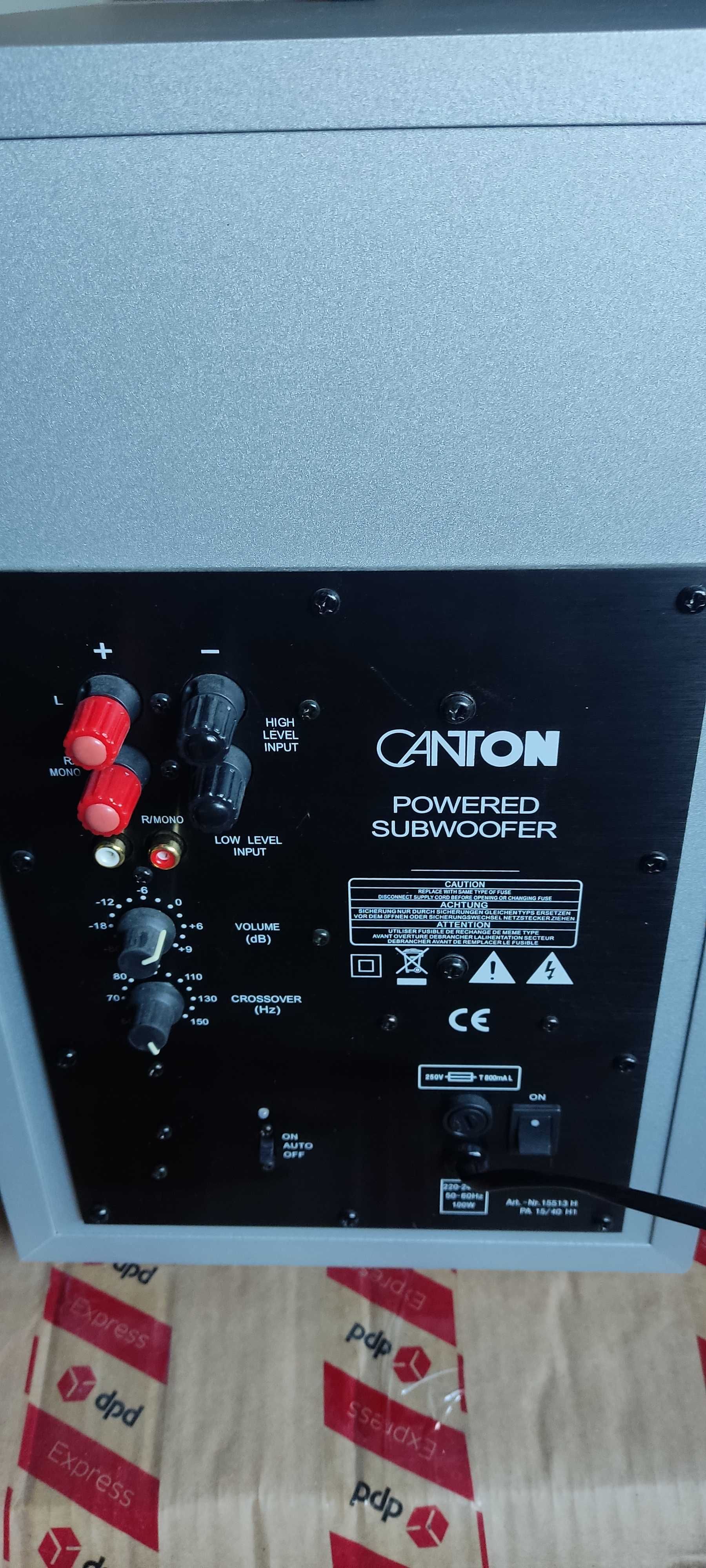 Aktywny subwoofer CANTON M230 srebrny 120 W