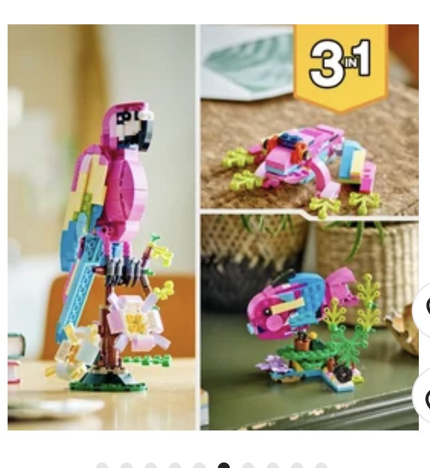 LEGO Creator 3w1 Egzotyczna, różowa papuga