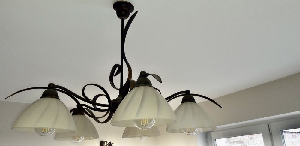 Zestaw lamp kinkiety lampa stojąca żyrandol