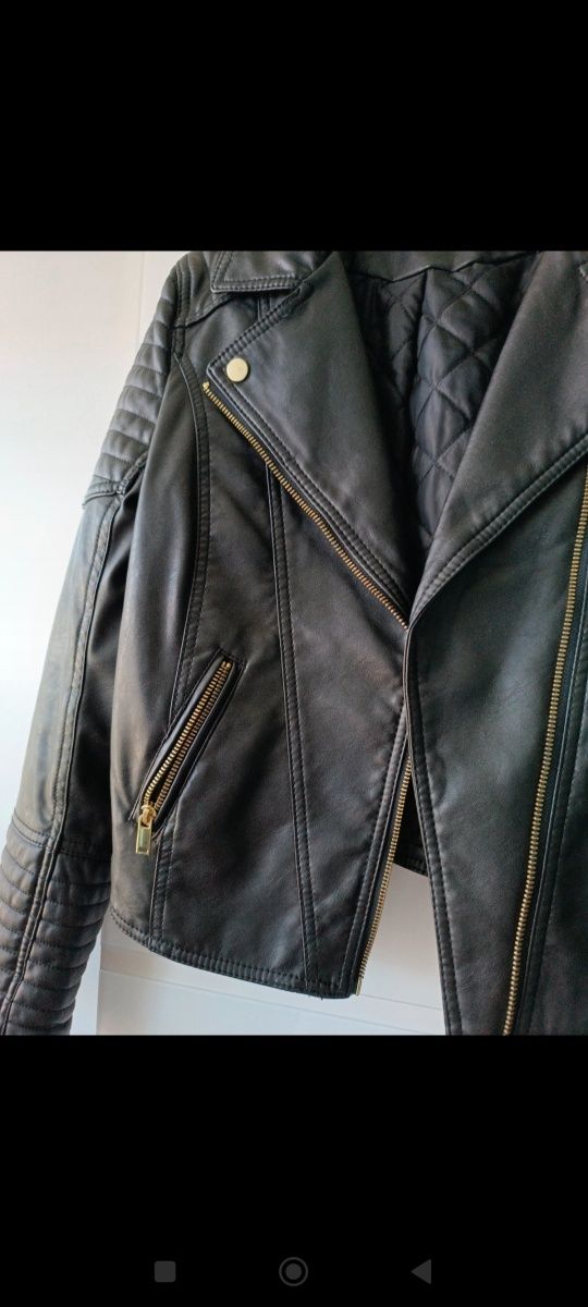 Kurtka skórzana h&M krótka