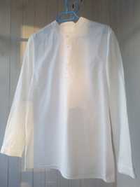 Белая рубашка вышиванка Next с длинным рукавом, на 15 лет, рост 170см.