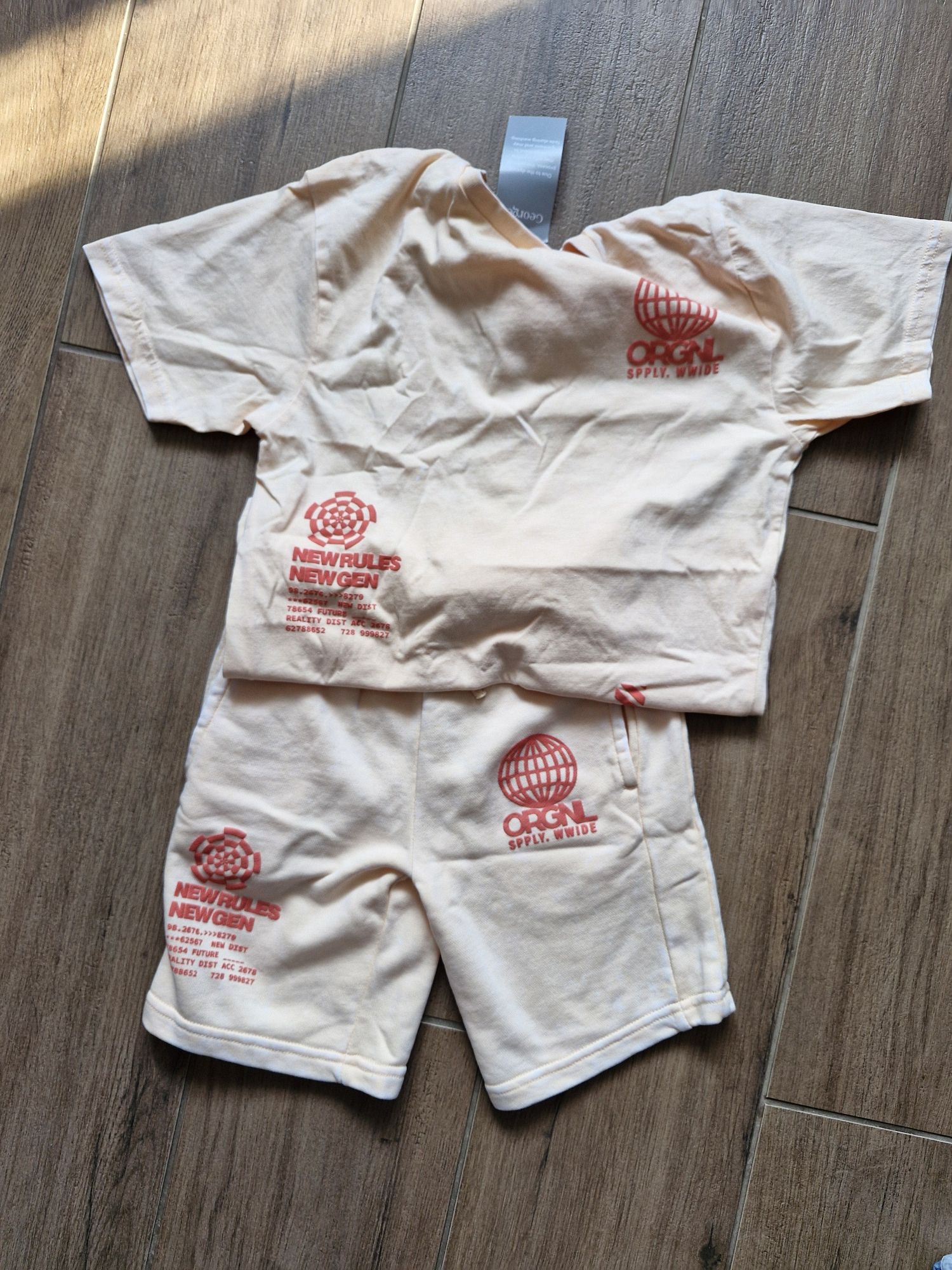 Zestaw sportowy ala Zara dresowe krótkie spodenki szorty t shirt bluzk