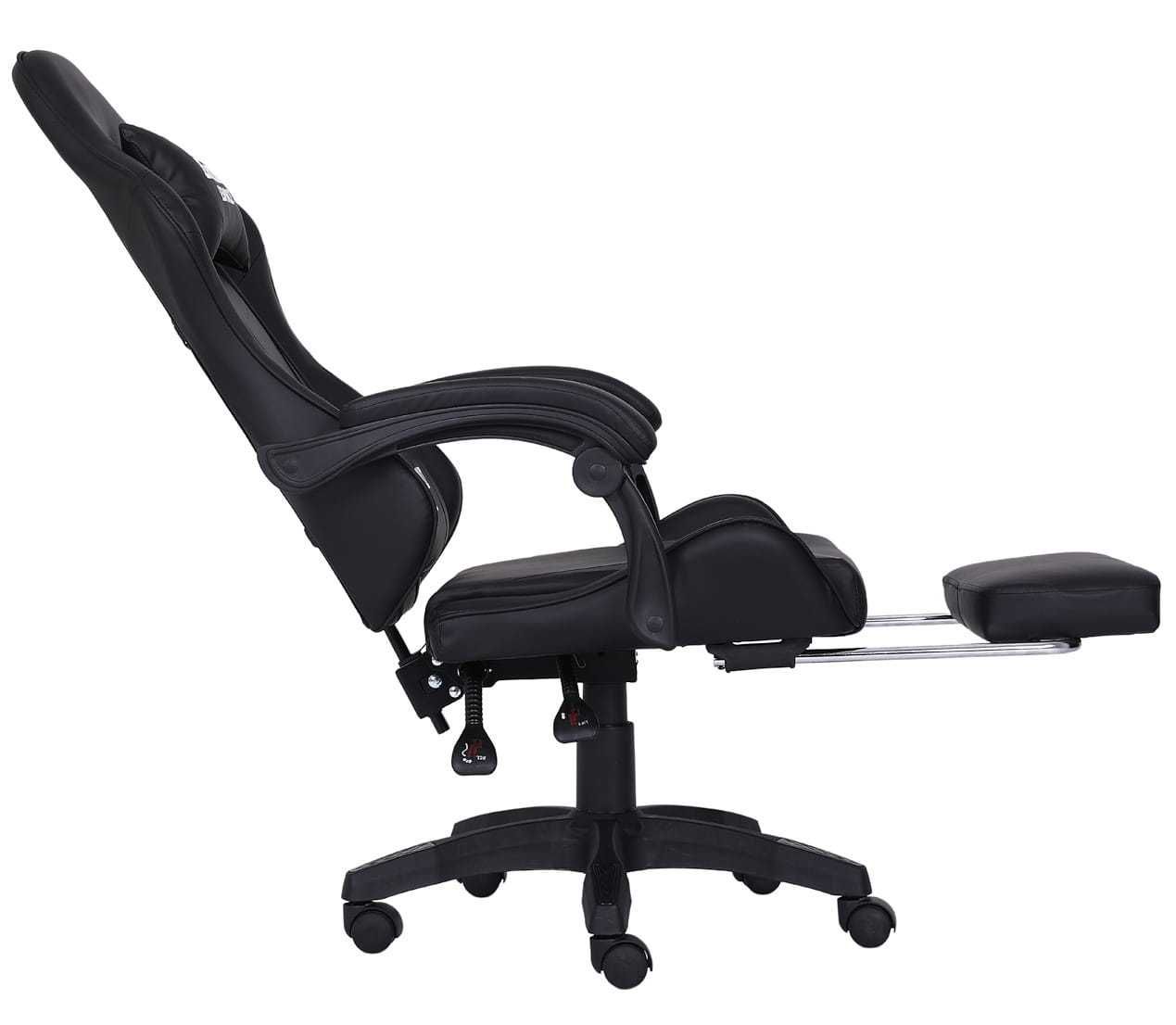 Fotel Gamingowy z podnóżkiem INFINI ESPACE Black