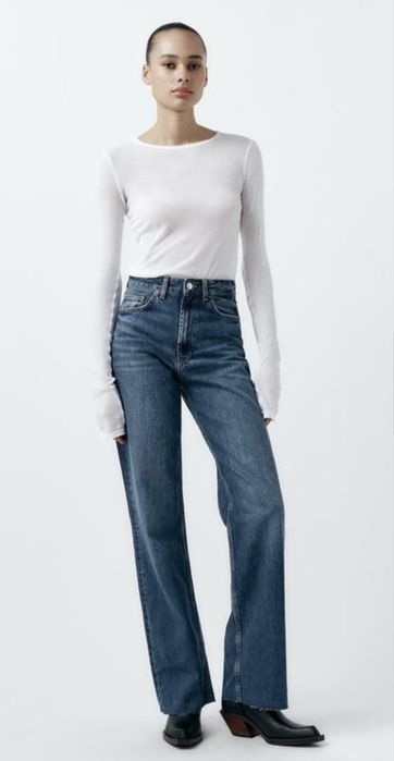 Джинси wide leg zara